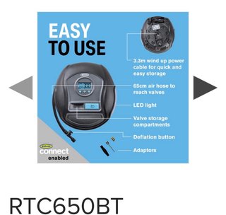 COMPRESOR INFLADOR CON BLUETOOTH RING SIN ESTRENAR