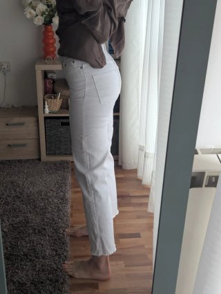 Pantalones vaqueros blancos mujer