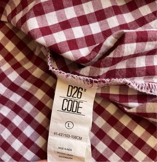 Camisa cuadros burdeos y blanca