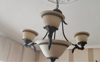 Lámpara de techo cristal y metal nueva