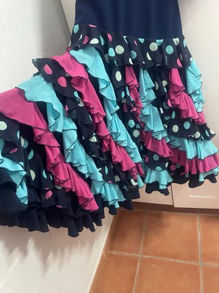 Vestido Flamenco Volantes Lunares