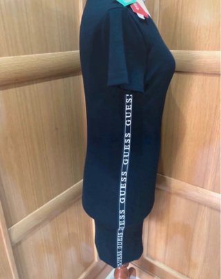 Vestido Guess Negro Talla L Logo