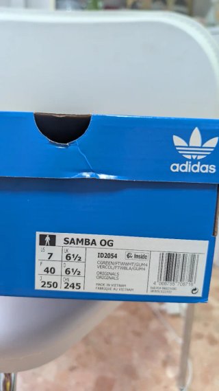 Adidas Samba Talla 40 Verde/Gris