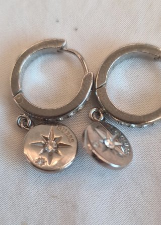 Pendientes Guess Aro Acero Circonitas
