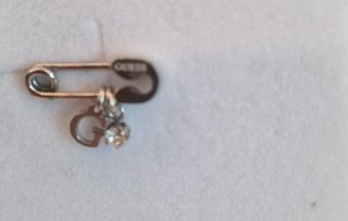 Pendientes Guess Plata Botón Circonitas