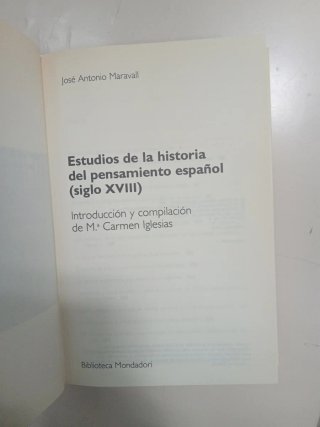 Estudios de la historia del pensamiento español