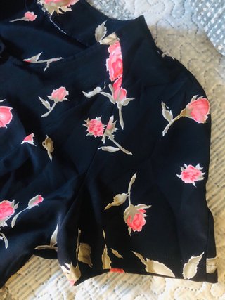 Vestido flores crepe talla L