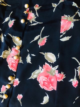 Vestido flores crepe talla L