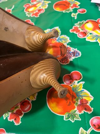 Zapatos de tacón fino marrones talla 40