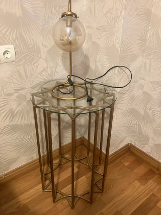 Lámpara de diseño cristal y metal