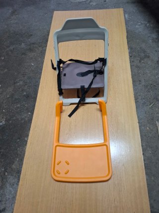 Trona portátil naranja y gris Jane Move