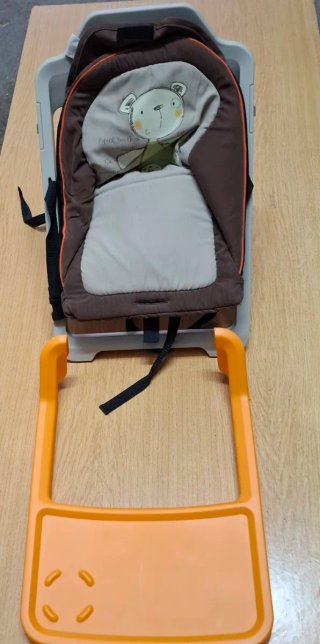 Trona portátil naranja y gris Jane Move