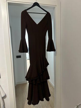 Traje de flamenca con mantoncillo