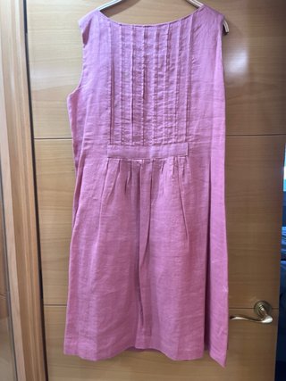 Vestido blanco y rosa Zara
