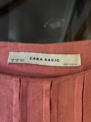 Vestido blanco y rosa Zara