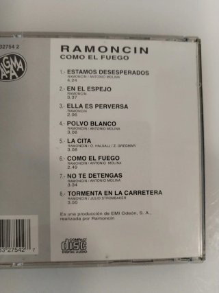 RAMONCIN, Como el fuego, CD