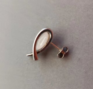 Pendientes de Plata con Piedra Rosa
