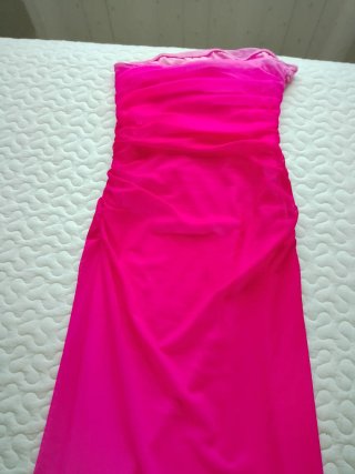 Vestido rosa largo