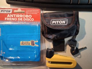 Antirrobo Piton Freno Disco + Funda + 2 Llaves