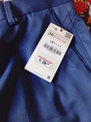 Pantalón de vestir Zara azul