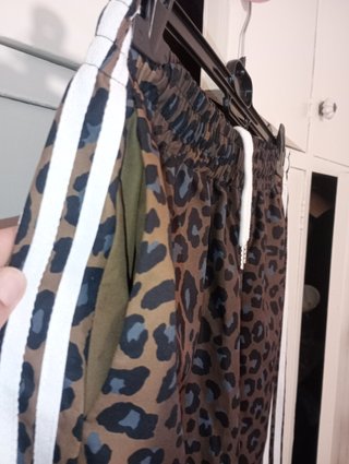 Pantalones Adidas Anchos Leopardo Talla L