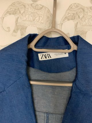 Blazer oversize Zara denim azul ,envio rapido