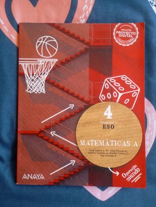 Libros Matemáticas A 4º ESO Anaya (3 trimestres)