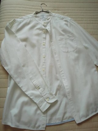 Camisa Springfield Talla M Cuello Mao Blanca