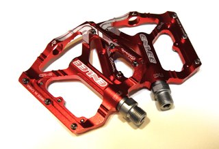Pedales Plataforma Aluminio Rojos CR-2