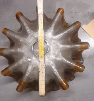Vetro Murano Lampada Arancio Trasparente