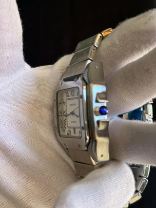 Reloj Cartier Plata y Blanco 45mm