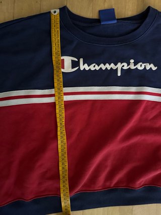 Felpa Champion donna L blu/rossa