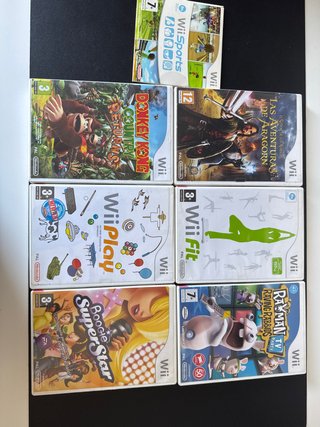 Lote 6 Juegos Wii: Donkey Kong, Wii Sports, etc.