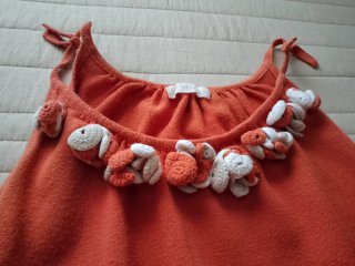 Vestido naranja tirantes con flores