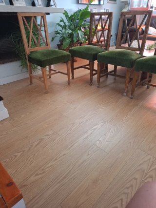 4 Sillas Antiguas Madera y Terciopelo
