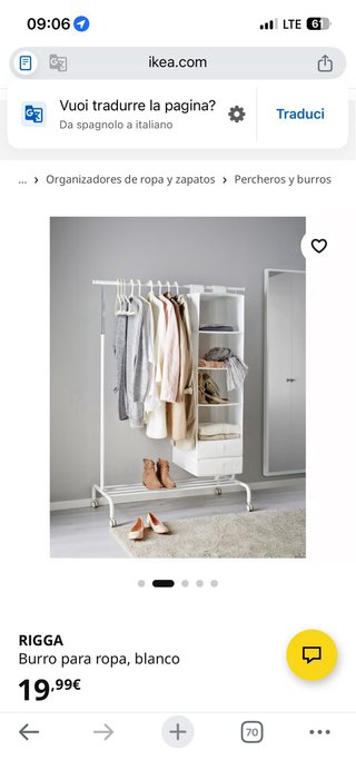 Burro perchero RIGGA IKEA blanco