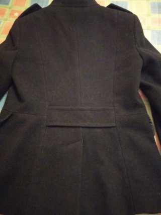 Chaquetón negro mujer botones