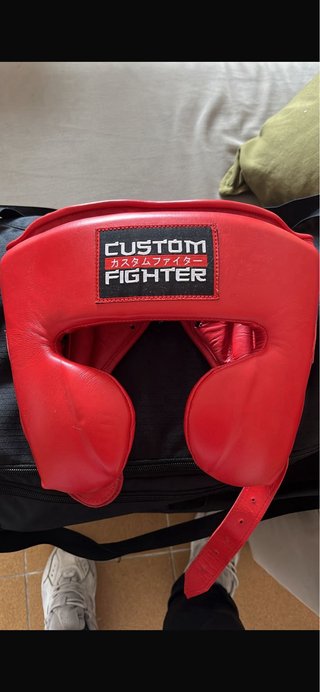 Casco de boxeo rojo Custom Fighter