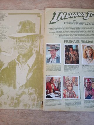 Álbum de Cromos Indiana Jones y el Templo Maldito
