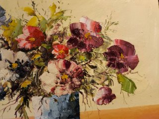Cuadro original jarrón de flores