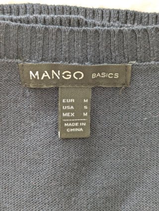 Vestido Mango Talla M Azul Marino
