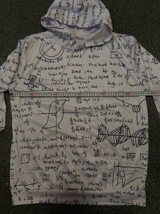 Sudadera con estampado de fórmulas químicas