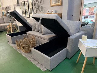Sofá Cama Gris con Doble Arcón - Oferta!