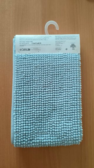Alfombra de baño de chenilla 50 cm x 80 cm azul