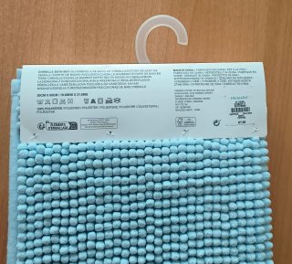 Alfombra de baño de chenilla 50 cm x 80 cm azul
