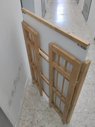 Repisa plegable madera pino y pino blanco