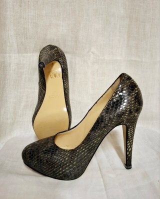 Scarpe L'Artigiano di Brera Pitone Nero/Marrone