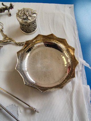 Eleganti ciotole in argento 800.peso in grammi 1