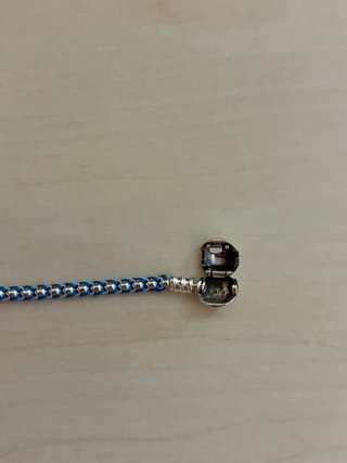Pulsera Pandora Cordón Azul y Plata