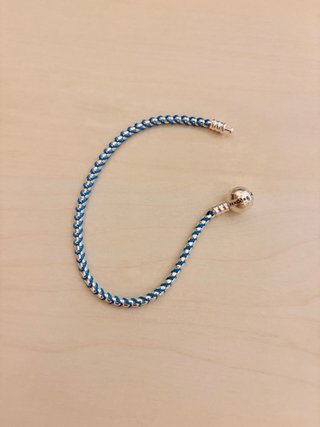 Pulsera Pandora Cordón Azul y Plata